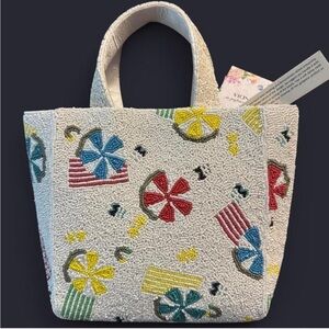 beach ball beaded bag